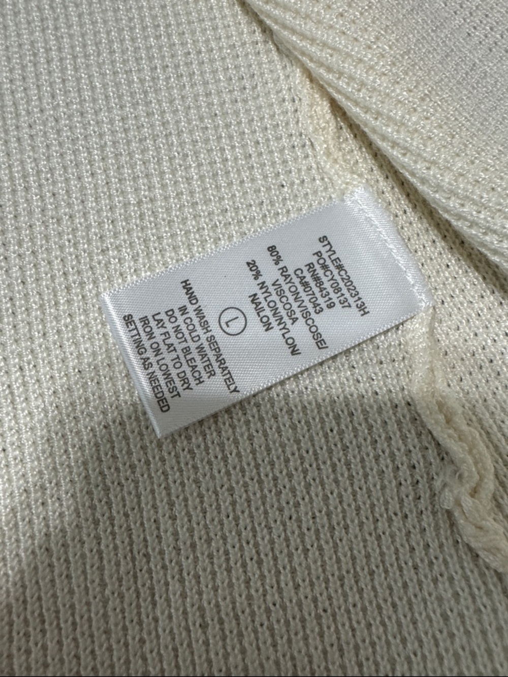 Cyrus Light Cream Open-Front Cardigan Women's Size Large Sweater in Cream NWT - Picture 5 of 13